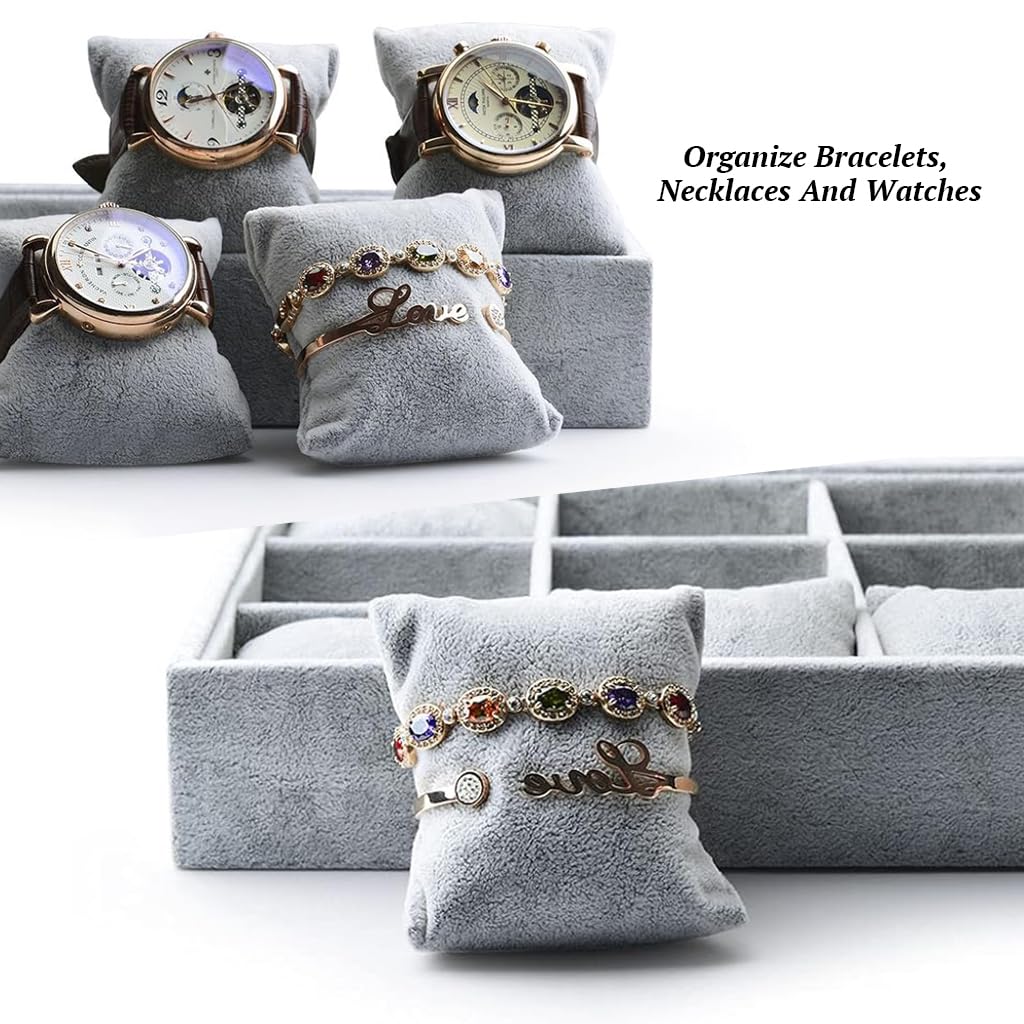 MAYCREATE Velvet Watch Box Organizer with 12 Slots of Watches for Men and Women Watch Case Box Tray Bracelet Bangle Organizer Watch Storage Box Organizer with Adjustable Pillow MAYCREATE Velvet Watch Box Organizer with 12 Slots of Watches for Men and Women Watch Case Box Tray Bracelet Bangle Organizer Watch Storage Box Organizer with Adjustable Pillow
